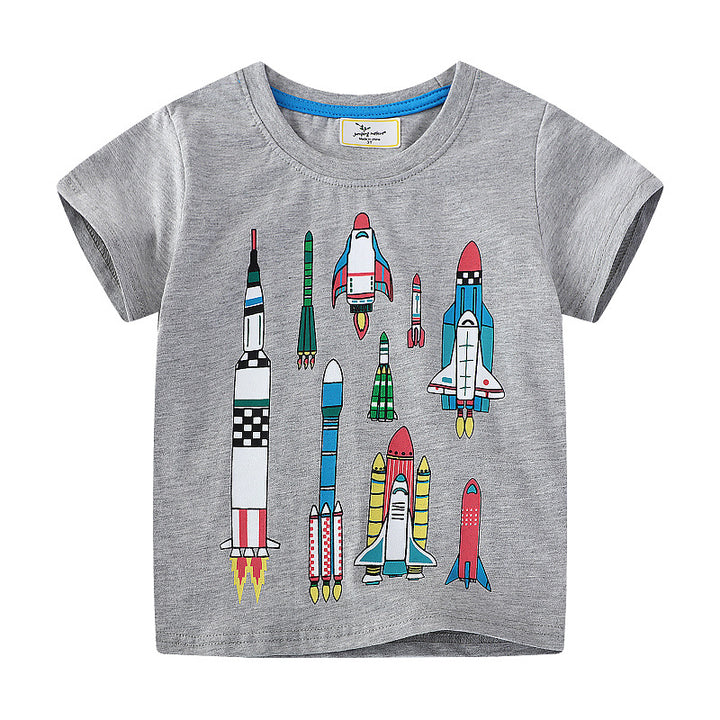 Jungen T-Shirt mit Raketenmotiven Drune