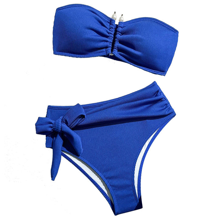 Damen Bandeau-Bikini mit modernem Wickelbund Drune