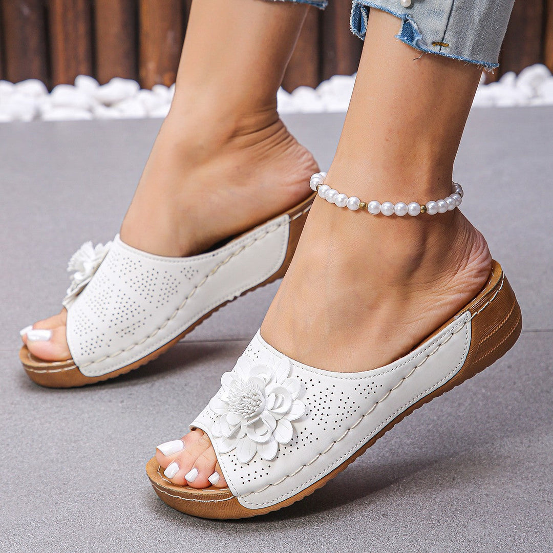 Damen modische Sandalen mit floralem Dekor Drune