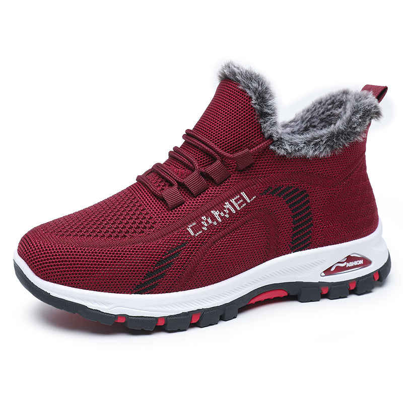 Damen Winterfeste und atmungsaktive Sneakers mit kuscheligem Innenfutter Drune