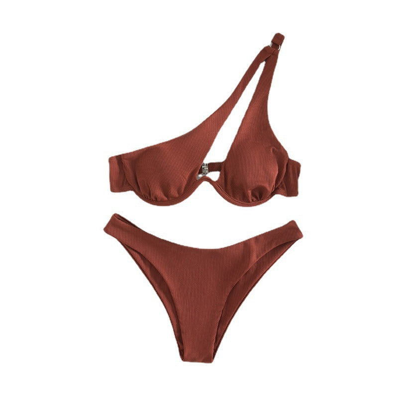 Damen Einseitiger Bikini mit verstellbarem Halter Drune