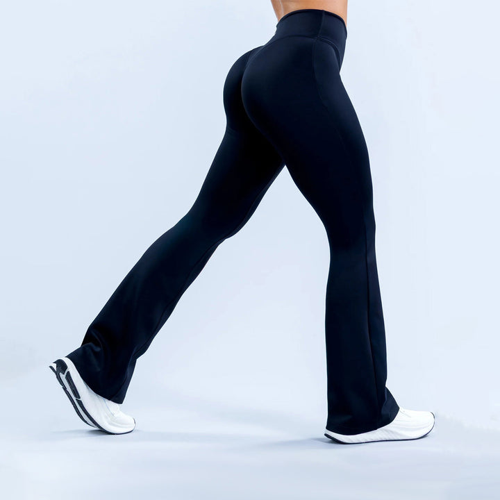 Damen Hoch sitzende Yoga-Hosen mit Ellbogen-Design und Figur formender Passform Drune
