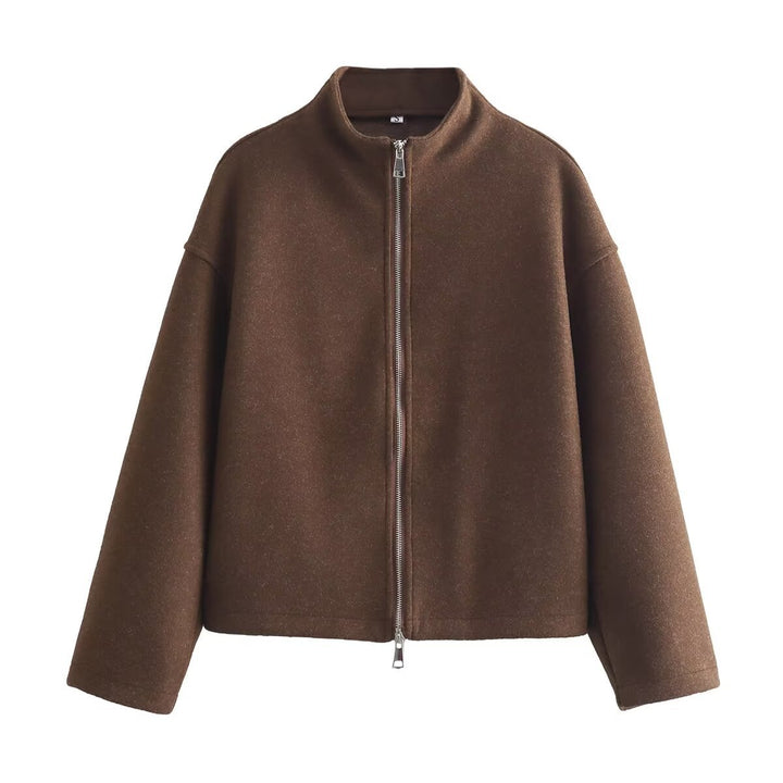 Damen Lässige Steppjacke mit hohem Kragen und Reißverschluss Drune