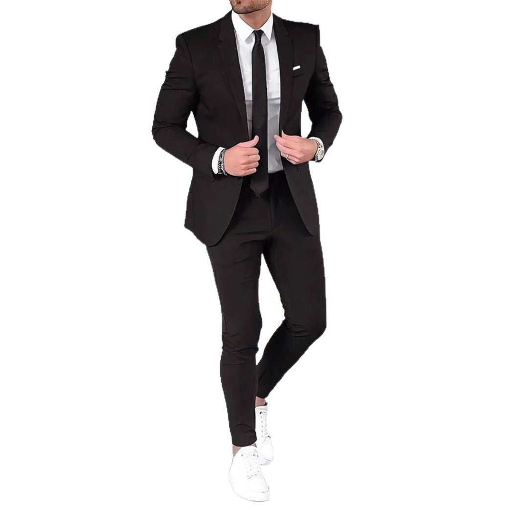 Herren nan modernes Abend-Sakko mit schmaler Silhouette und schmal geschnittener Anzughose Drune