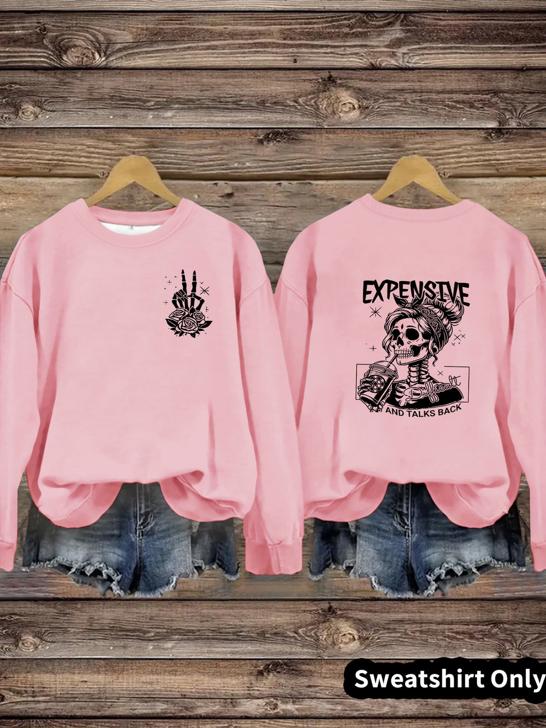 Damen Sweatshirt mit kreativem Motiv und lässigem Schnitt Drune