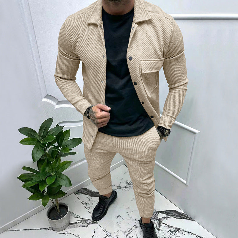 Herren Freizeitanzug mit strukturiertem Design und stilvollen Details Drune
