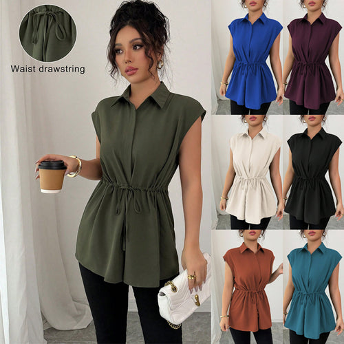 Damen lässige Bluse mit tailliertem Schnitt Drune