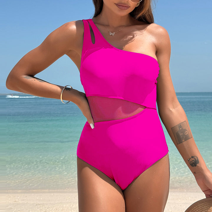 Damen eleganter Einteiler mit asymmetrischem Schnitt Drune