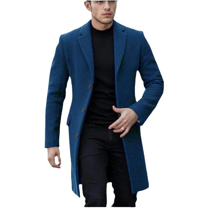 Herren eleganter Wollmantel mit schmalem Schnitt Drune