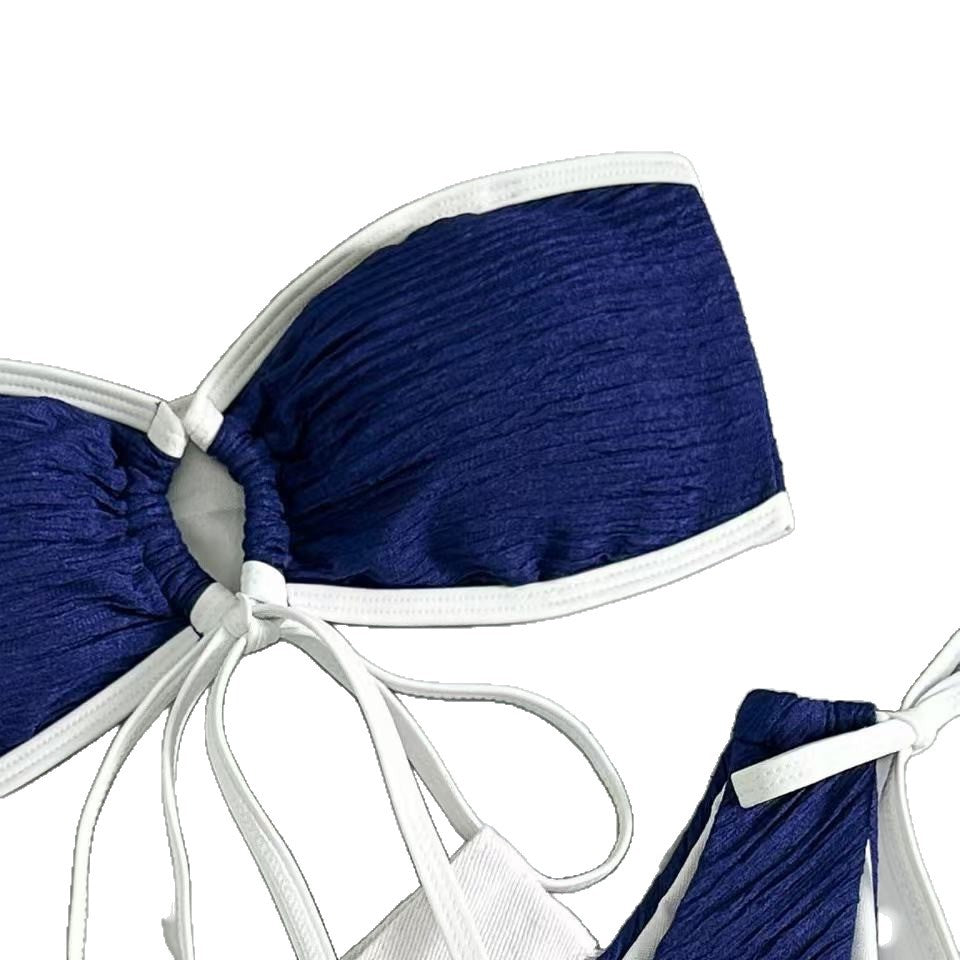 Damen Bandeau-Bikini mit verspielten Raffungselementen Drune
