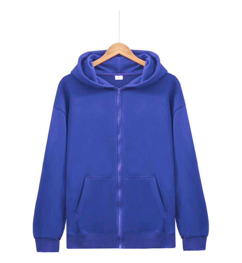 Unisex nan leichter Reißverschluss-Hoodie mit innen angerautem French-Terry, flachen Nähten und Kängurutaschen Drune