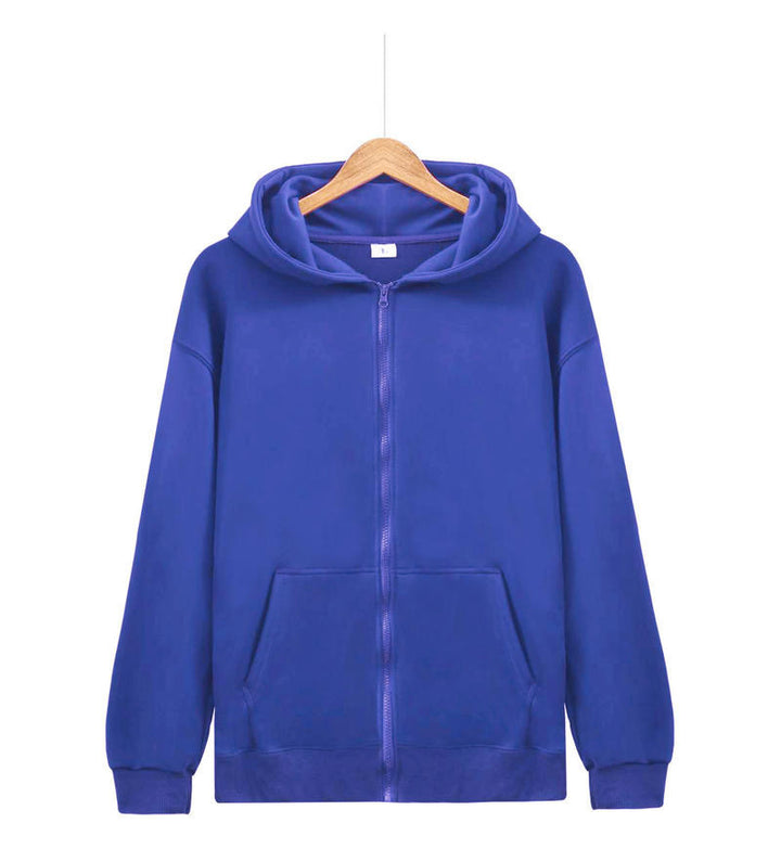 Unisex nan leichter Reißverschluss-Hoodie mit innen angerautem French-Terry, flachen Nähten und Kängurutaschen Drune