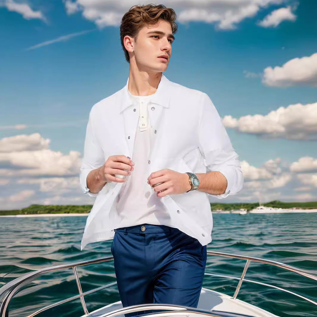 Herren lässige Freizeitjacke mit atmungsaktivem Material Drune