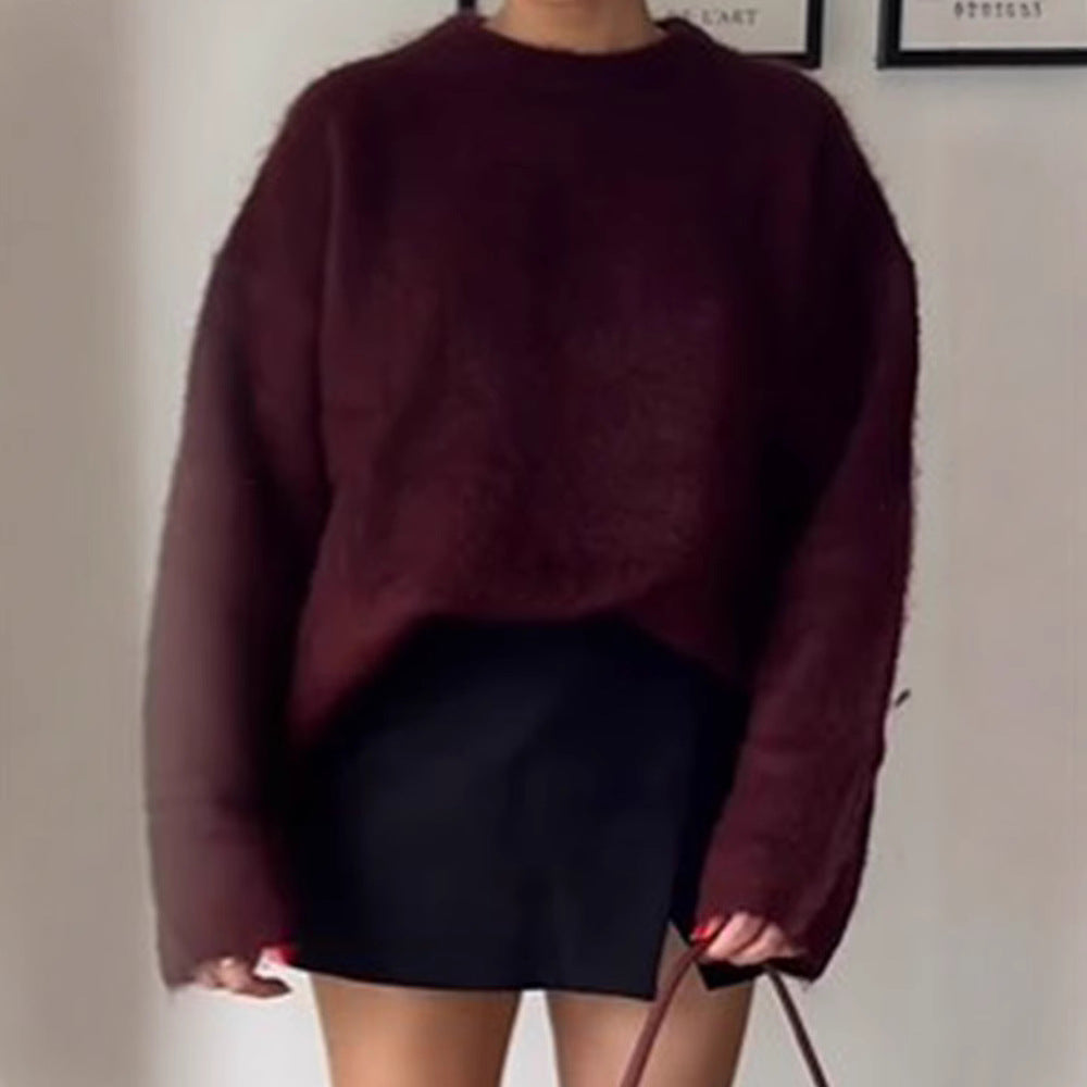 Damen Oversized Pullover mit weichem Mohair-Mix Drune