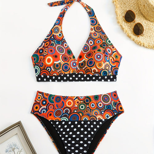 Damen Triangel-Bikini mit modischem Punkten-Design Drune