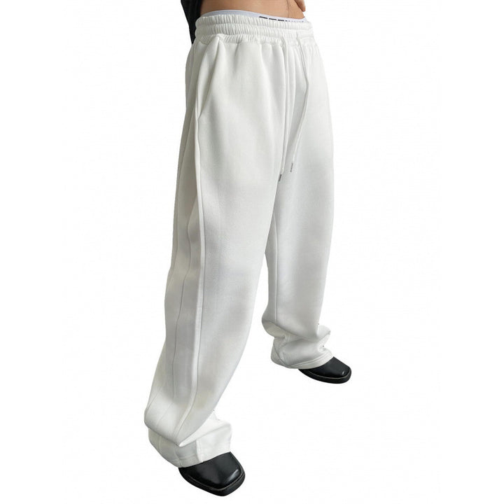 Damen nan weite Oversize Jogginghose mit tiefem Schritt, elastischem Bund und Kordelzug Drune
