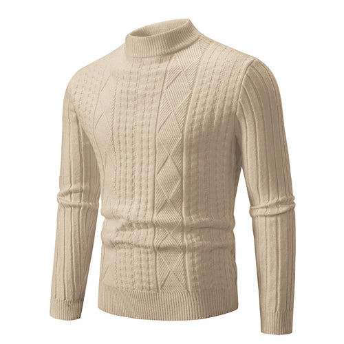 Herren eleganter Strickpullover mit modernem Zopfdesign Drune