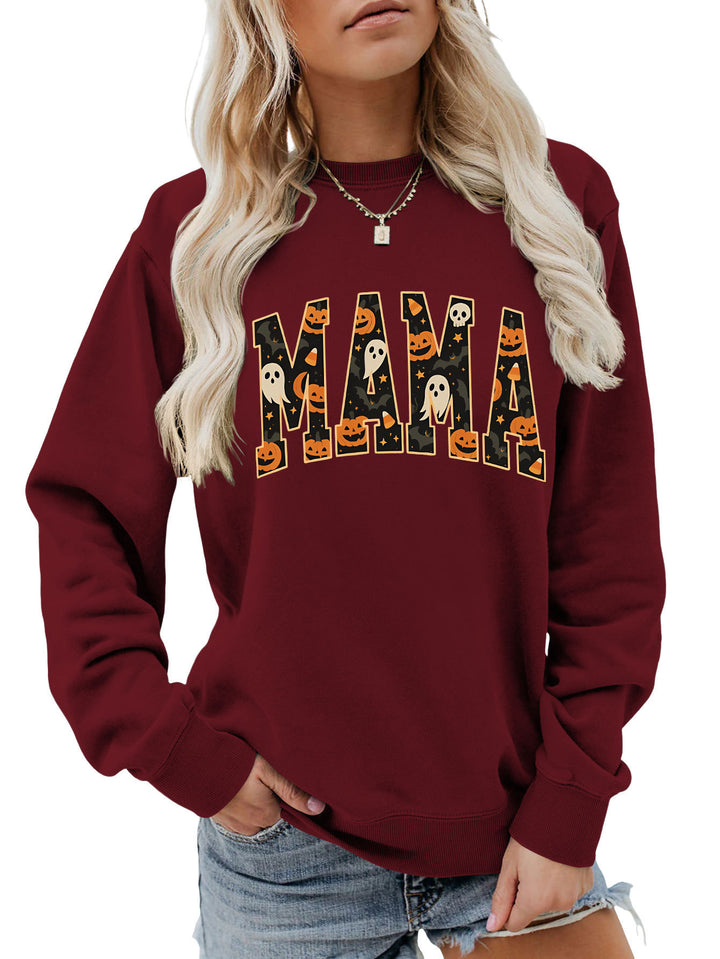 Damen Sweatshirt mit lustigem Halloween-Design und komfortablem Schnitt Drune