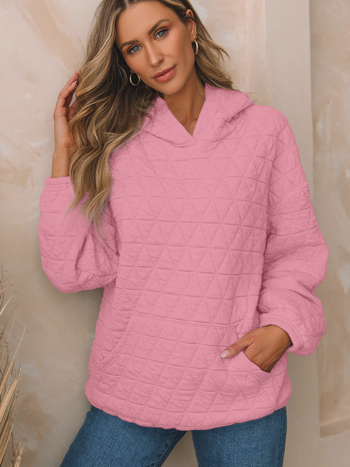 Damen Stepppullover mit gemütlicher Kapuze und praktischen Taschen Drune