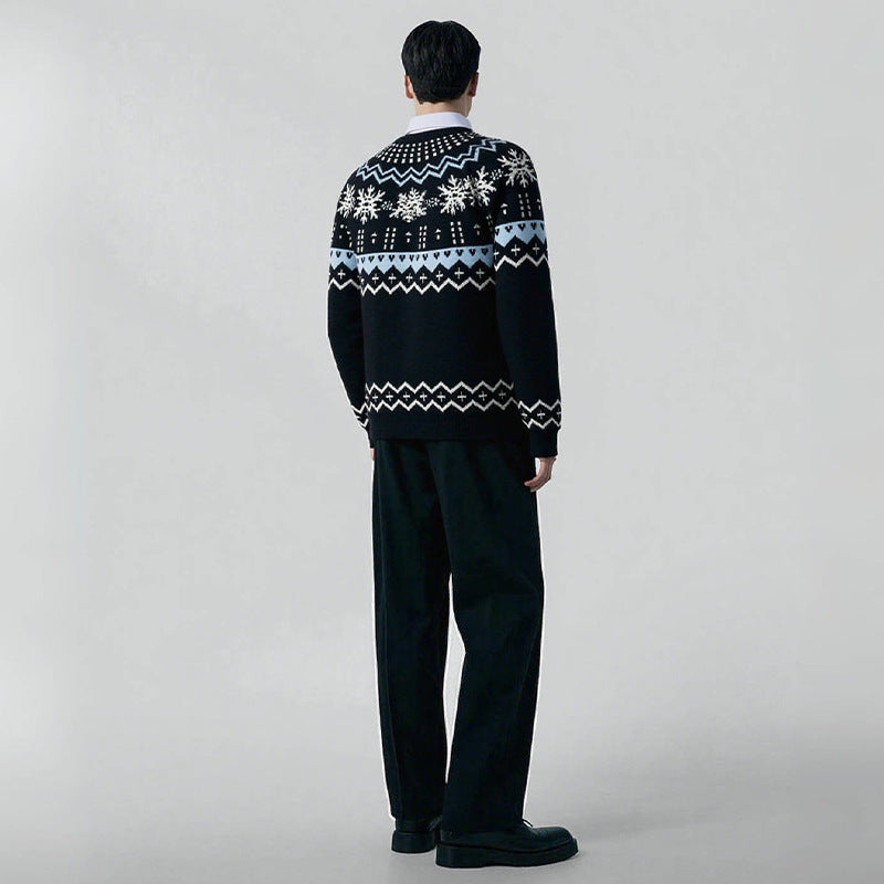 Herren Strickpullover mit winterlichem Muster Drune