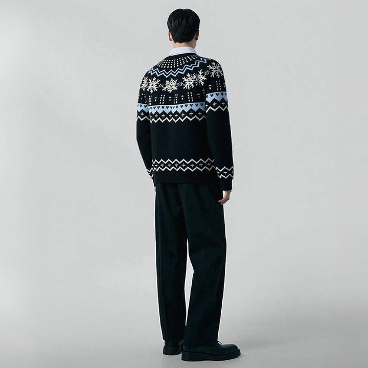 Herren Strickpullover mit winterlichem Muster Drune