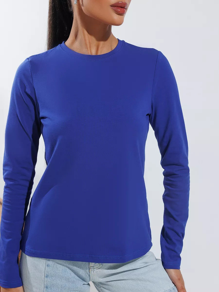 Damen Langarmshirt mit körperbetontem Schnitt und modischem Design Drune