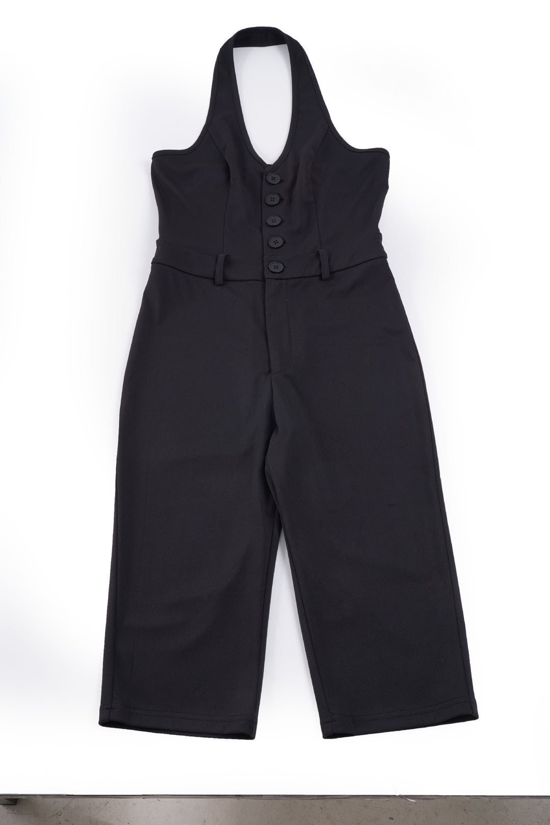Damen Jumpsuit mit tiefem V-Ausschnitt und elegantem Knopfdetail Drune