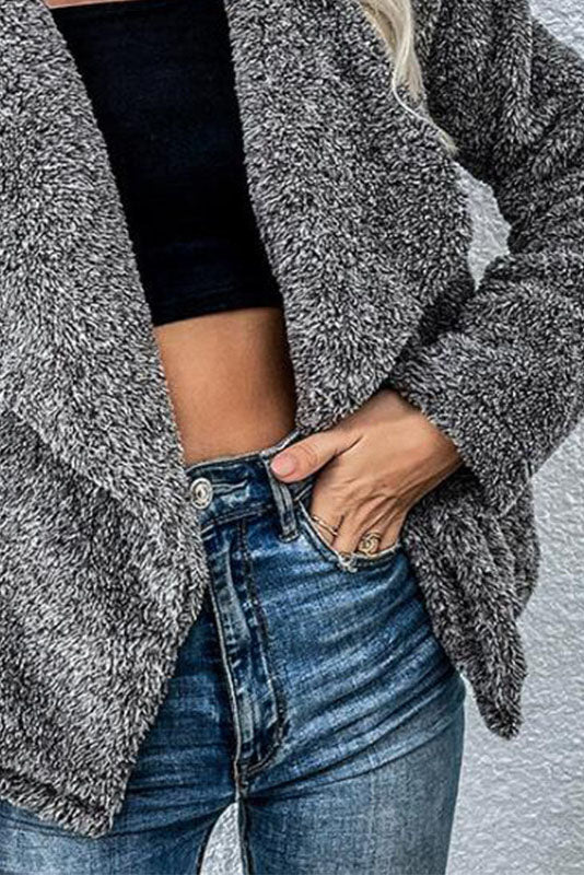 Drune | In Control Charcoal Gray Sherpa Shacket