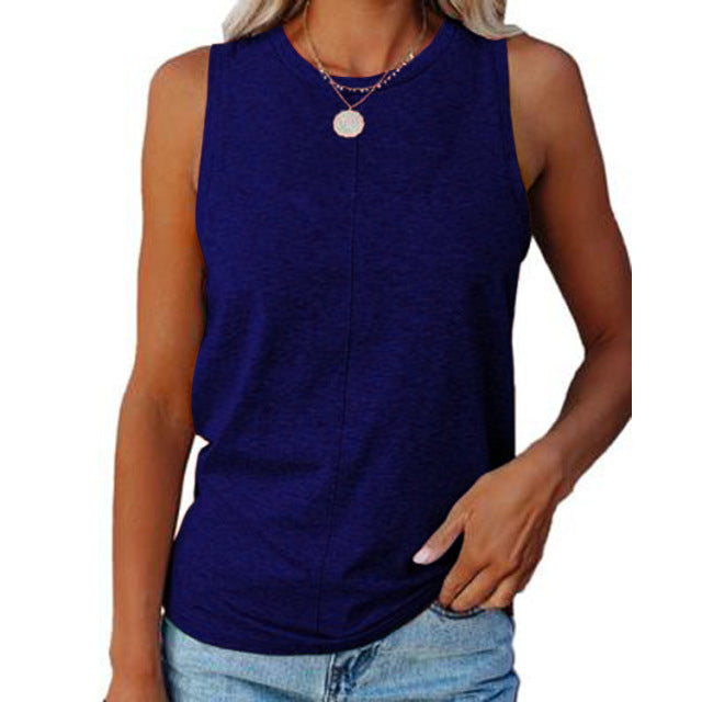 Damen Ärmelloses T-Shirt mit elegantem Schnitt Drune