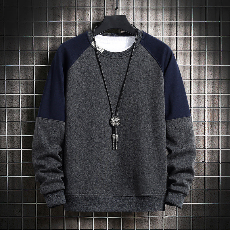Herren modischer Sweatshirt mit Kontrastärmel Drune