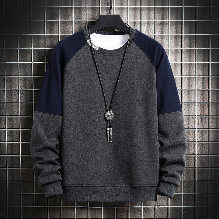 Herren modischer Sweatshirt mit Kontrastärmel Drune