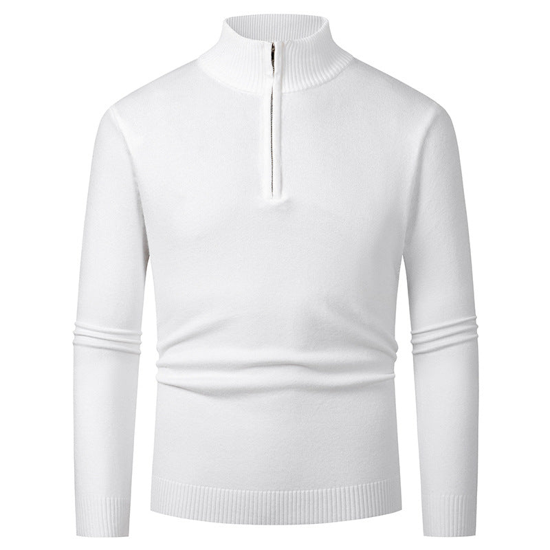 Herren Pullover mit hohem Kragen und Reißverschluss Drune