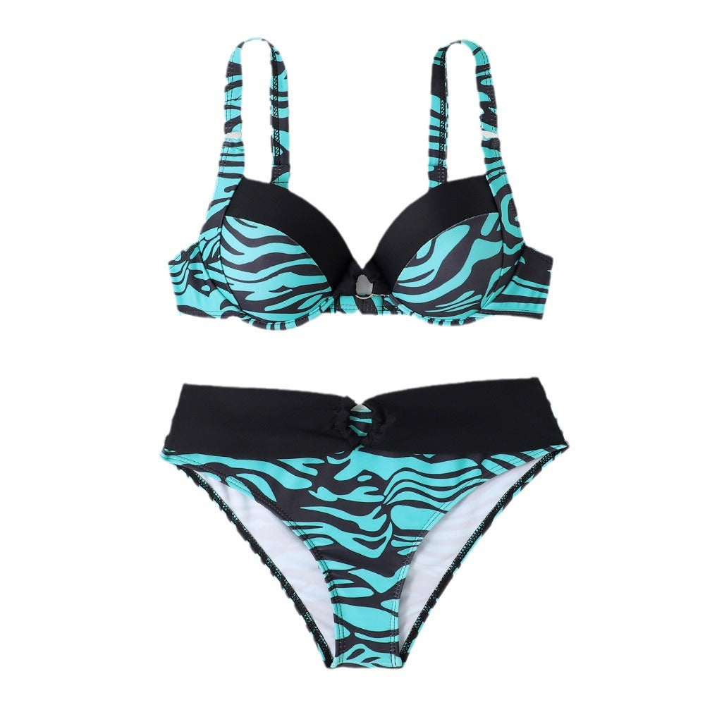 Damen Bikini mit modischem Tierprint und bequemer Passform Drune