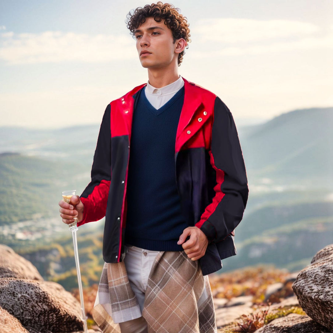 Herren funktionale Übergangsjacke mit hohem Kragen Drune