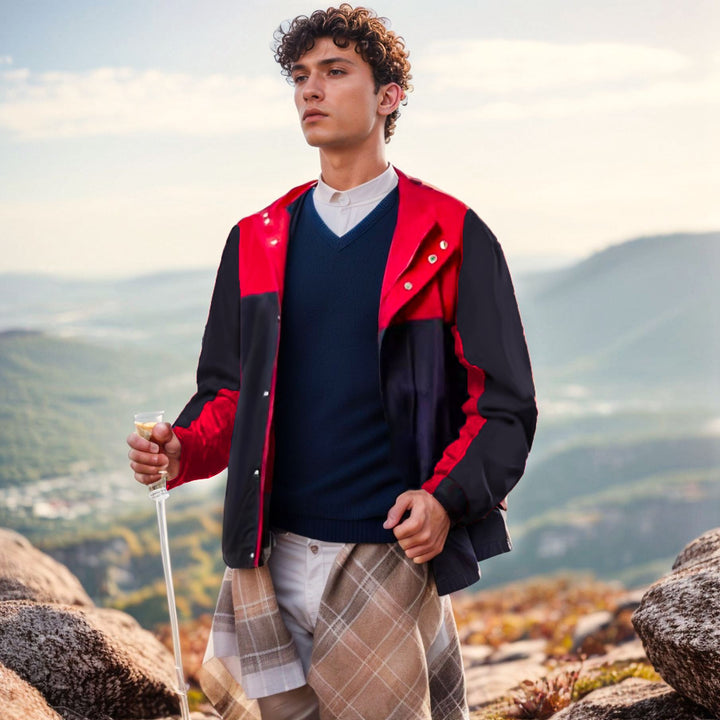 Herren funktionale Übergangsjacke mit hohem Kragen Drune