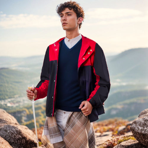 Herren funktionale Übergangsjacke mit hohem Kragen Drune