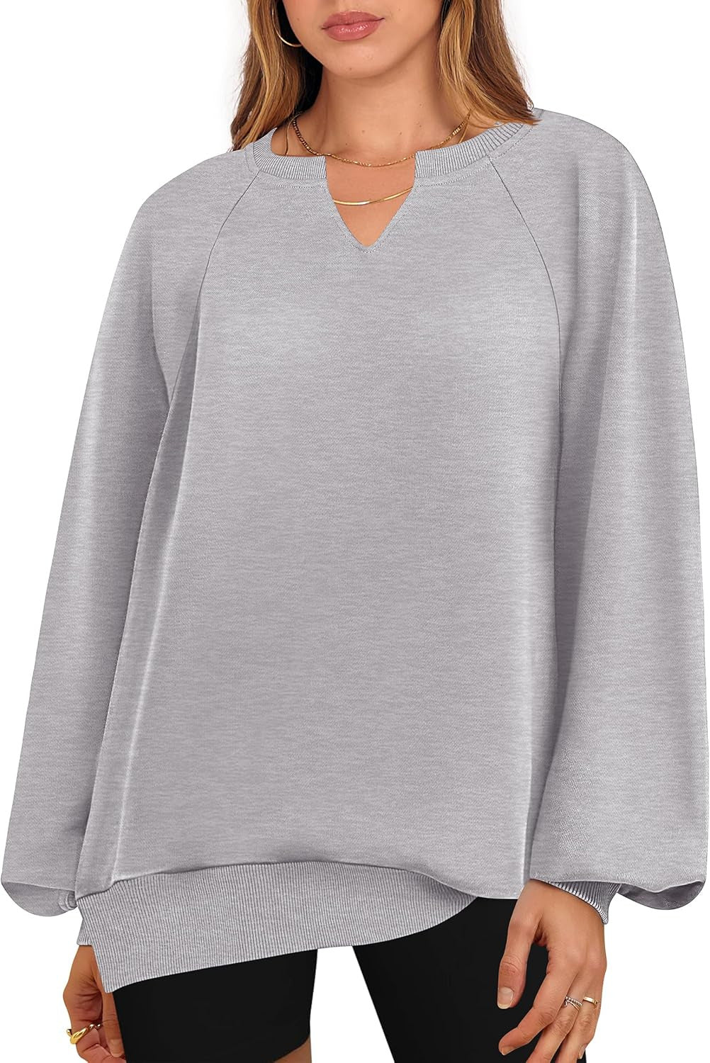 Damen lässiger Pullover mit modernem Kragen Drune