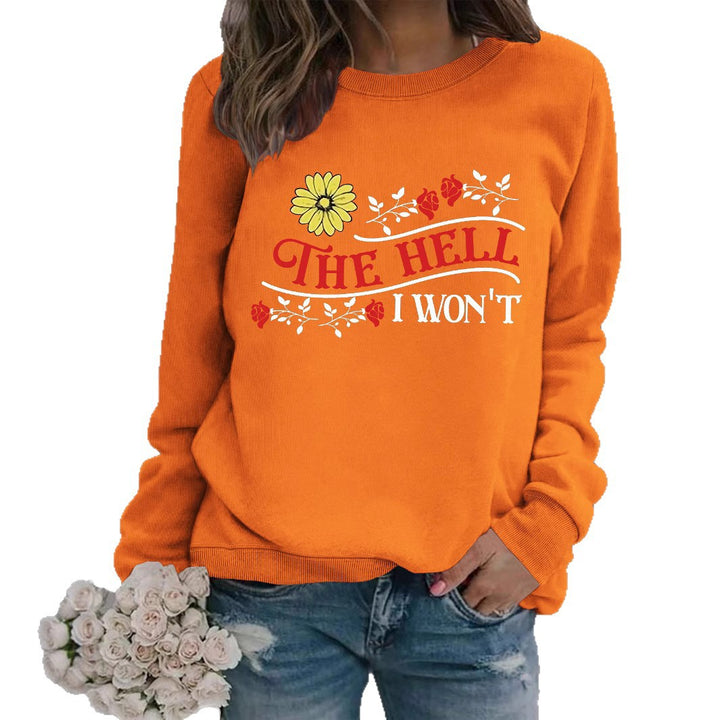 Damen Sweatshirt mit verspieltem Motiv und bequemer Passform Drune