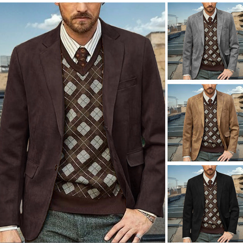 Herren modischer Anzugblazer aus feinster Wolle Drune