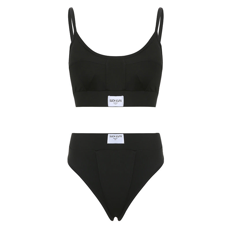 Damen Sport-BH und High-Waist-Slip Set Drune
