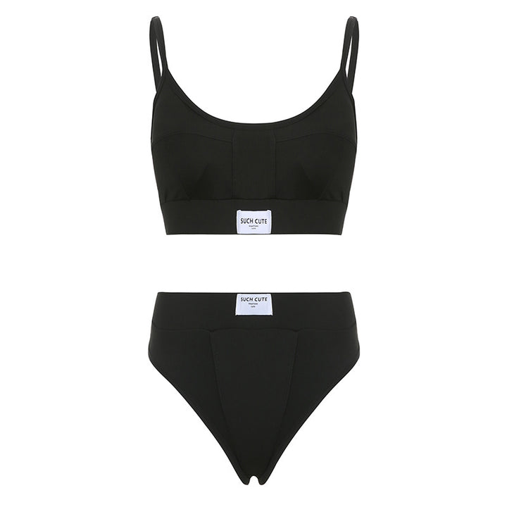 Damen Sport-BH und High-Waist-Slip Set Drune