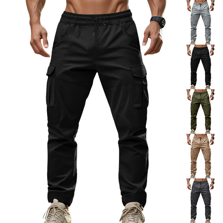 Herren Cargo-Hose mit funktionalen Seitentaschen und elastischem Bund Drune