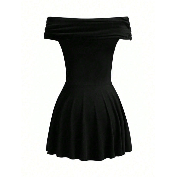Damen Off-Shoulder Minikleid mit elegantem Wickeldetail Drune