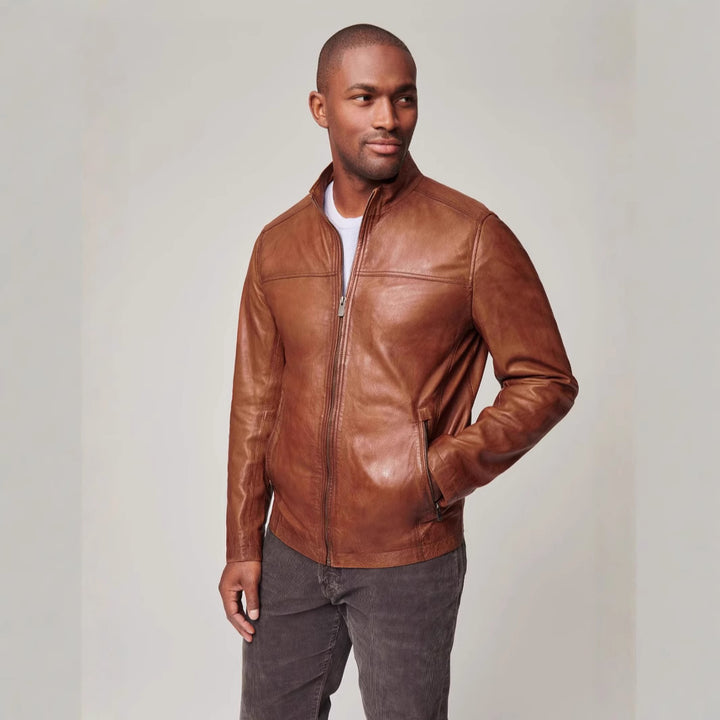 Herren Lederjacke im klassischem Design mit praktischen Taschen Drune