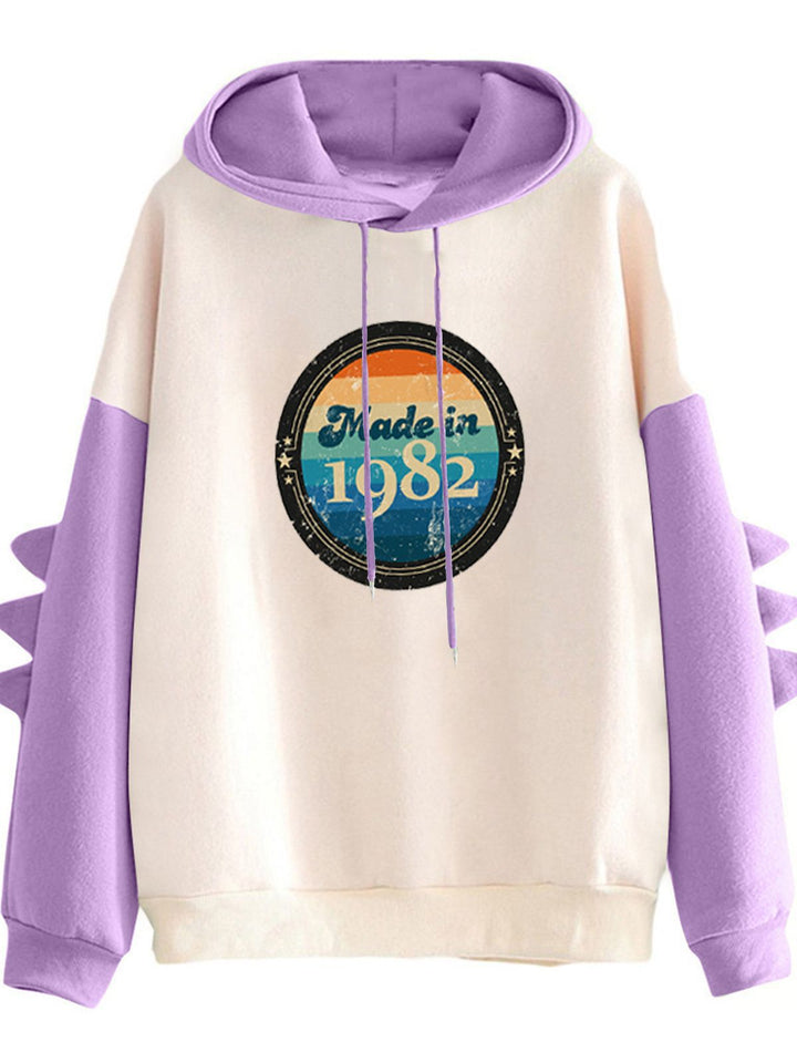 Damen Kapuzenpullover mit einzigartigem Retro-Design Drune