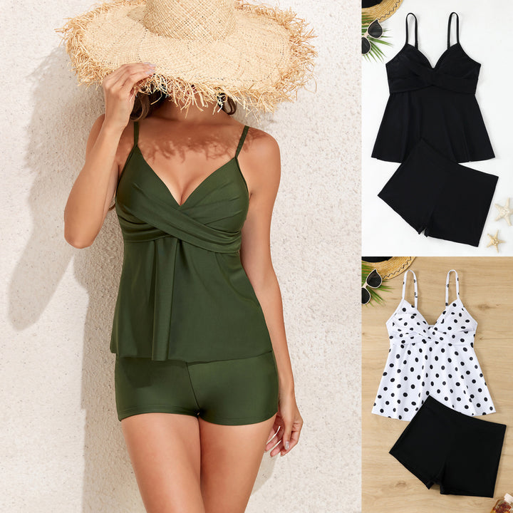 Damen Tankini-Set mit Polka-Dot-Muster und komfortablen Shorts Drune