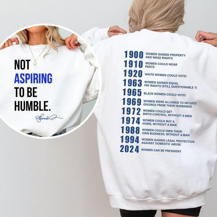 Damen Sweatshirt mit inspirierendem Schriftzug und historischem Motiv Drune