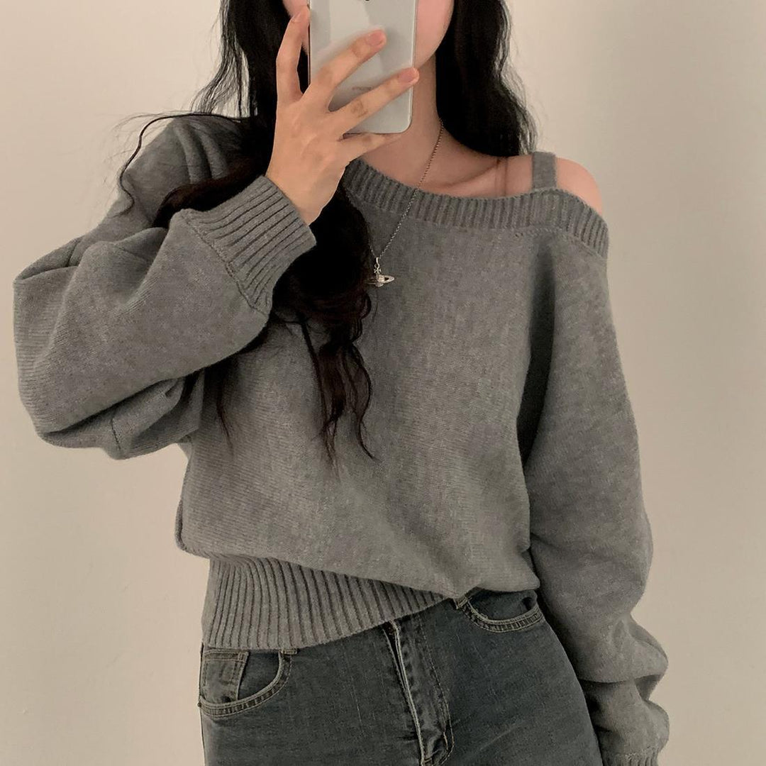 Damen Oversized Strickpullover Drune