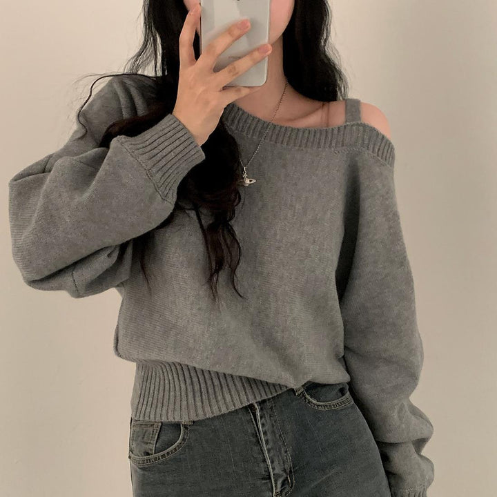 Damen Oversized Strickpullover Drune