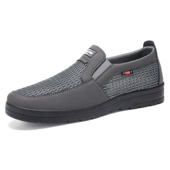Herren nan atmungsaktiver Slip-On Freizeitschuh mit gestricktem Obermaterial, elastischem Einstieg und stoßdämpfender EVA-Sohle Drune